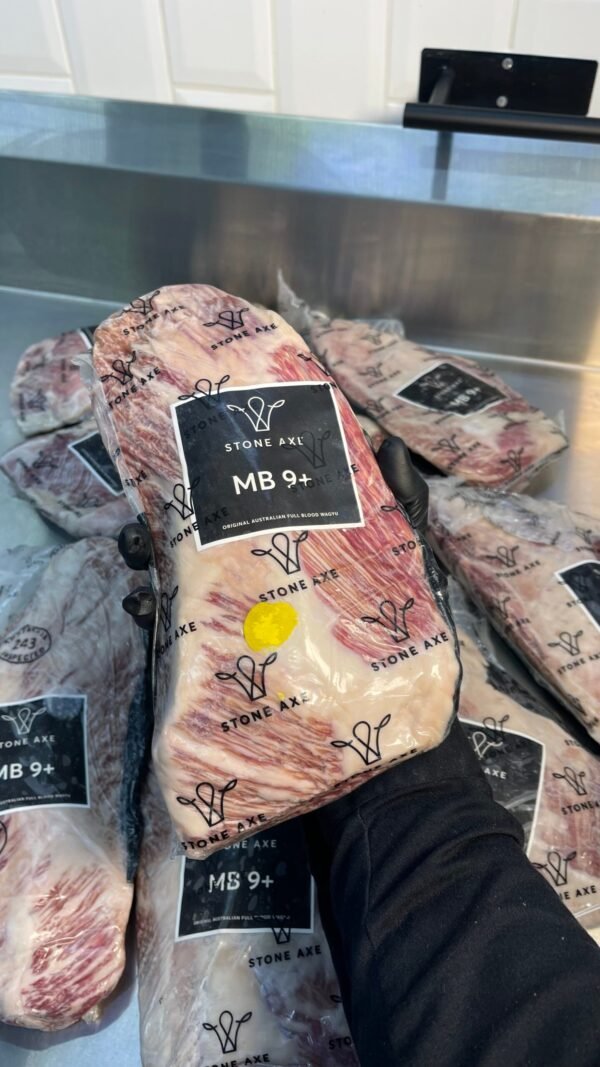 Wagyu Fullblood Rib Cap Stone Axe 9+